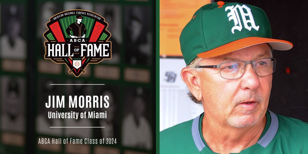ABCA on Twitter "ABCA Hall of Fame Class of 2024 Inductee Jim Morris