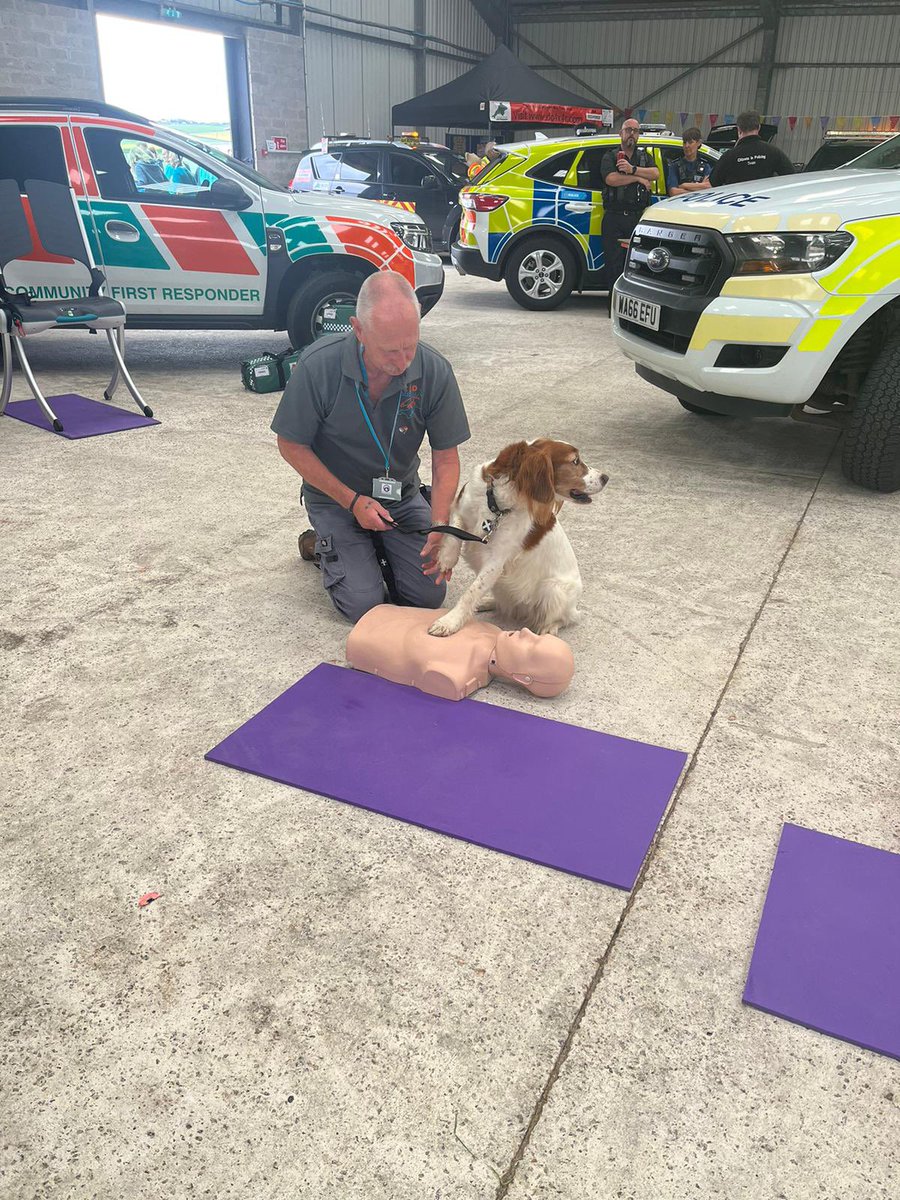 We’ve had a great day at the Kernow Blue Light Day at Wadebridge Showground alongside <a href="/swasFT/">South Western Ambulance Service</a>, <a href="/CornwallFRS/">Cornwall Fire and Rescue Service</a>, <a href="/DC_Police/">Devon & Cornwall Police</a> and other local emergency service agency’s. We even witnessed some ‘pawsome’ CPR! 🐶