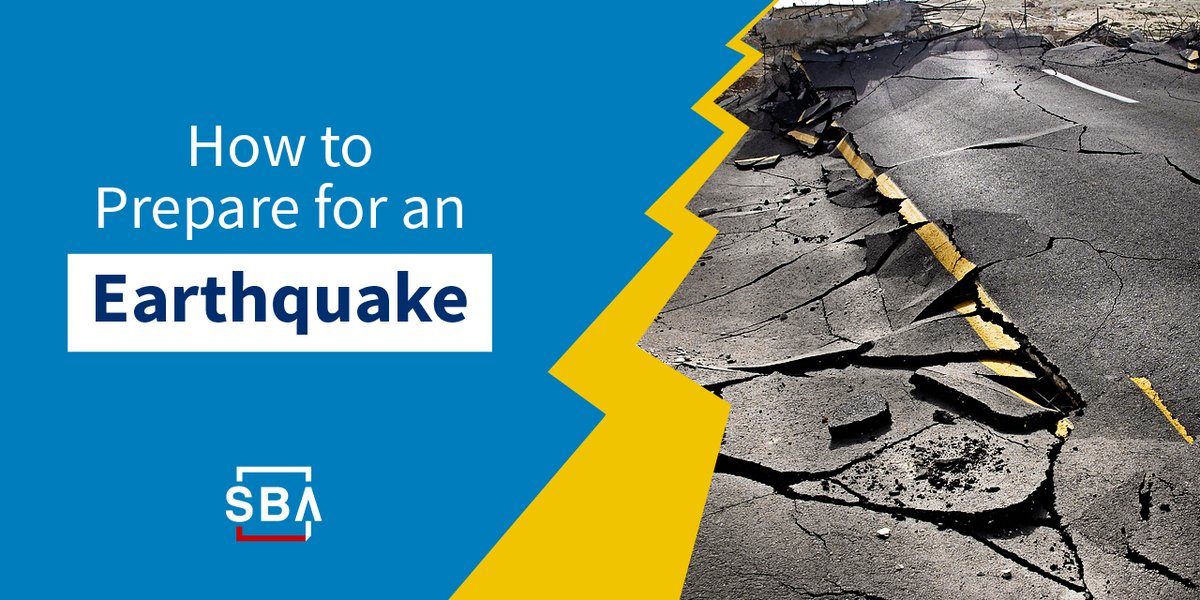 Earthquakes can strike at any time. #BeReady and prepare your business by:
Creating an emergency communication plan
Reviewing insurance policies
Backing up data
Securing equipment
Learn more: sba.gov/prepare