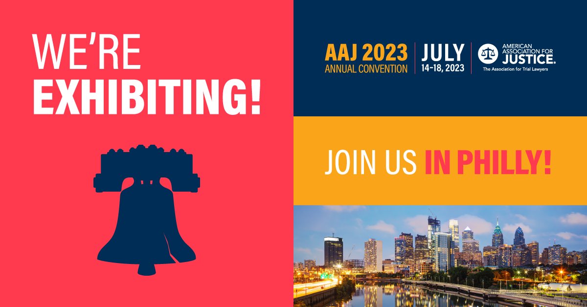 EvidenceSol's tweet image. We're excited to be back at the @JusticeDotOrg Annual Convention in Philly. Uncover key evidence &amp;amp; leverage the power of expert witnesses in your next case - Stop by Booth 312 for expert insights. #LitigationSupport #ExpertWitnessServices #AAJAnnual23 zurl.co/WyBk