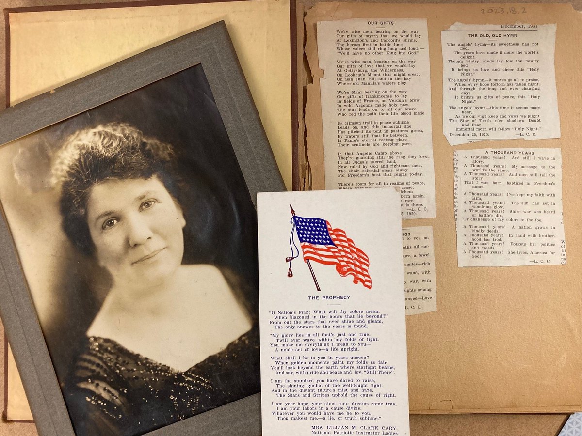 We recently welcomed a donation of archival materials relating to Lillian Clark Cary, a prominent Dubuque woman known for her civic engagement &amp; patriotism in the early 20thcentury. To learn more about this month's Collection Spotlight, visit rivermuseum.com/collection-spo…!