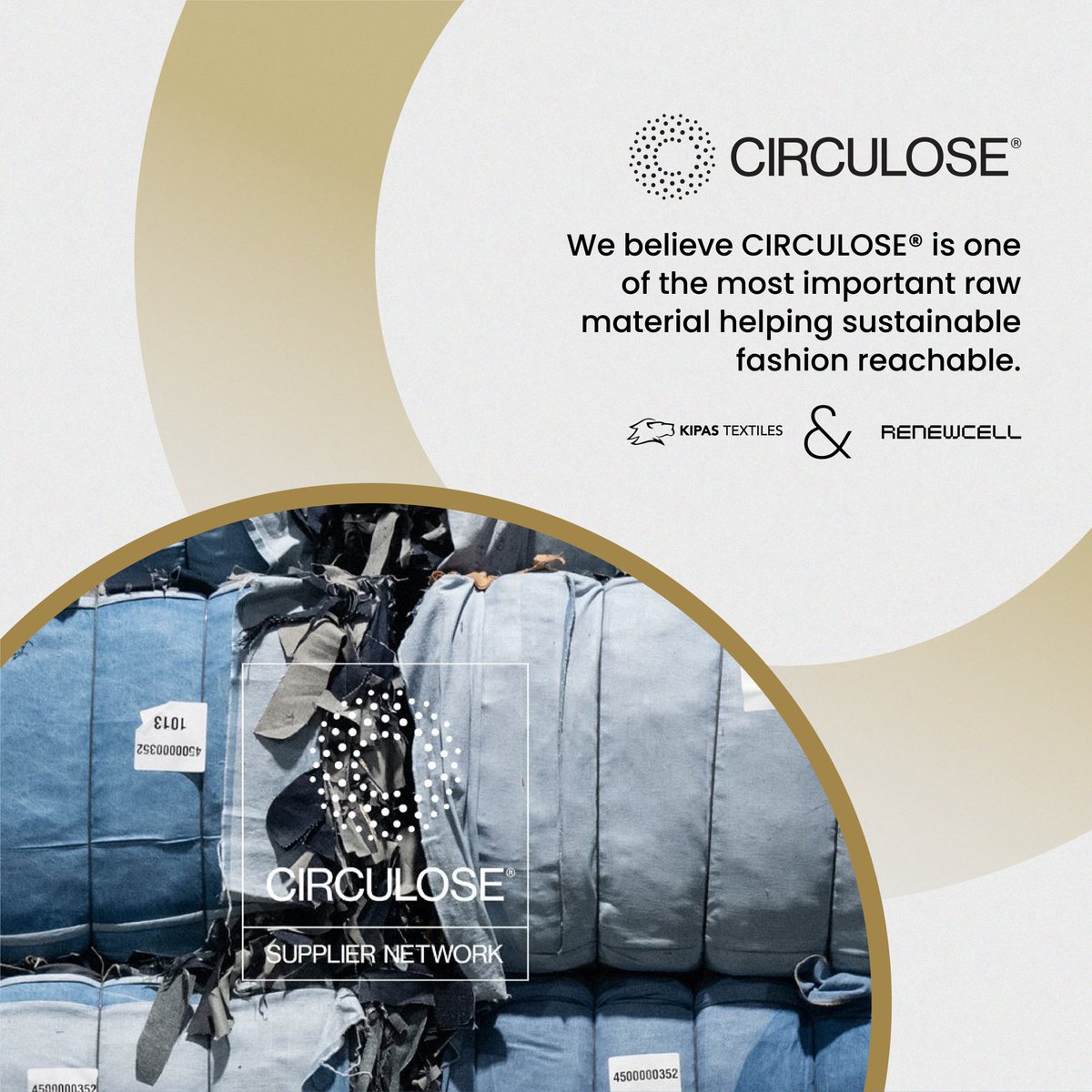 We believe CIRCULOSE® is one of the most important raw material helping sustainable fashion reachable.

#yarn and #fabric and #denim #CIRCULOSE