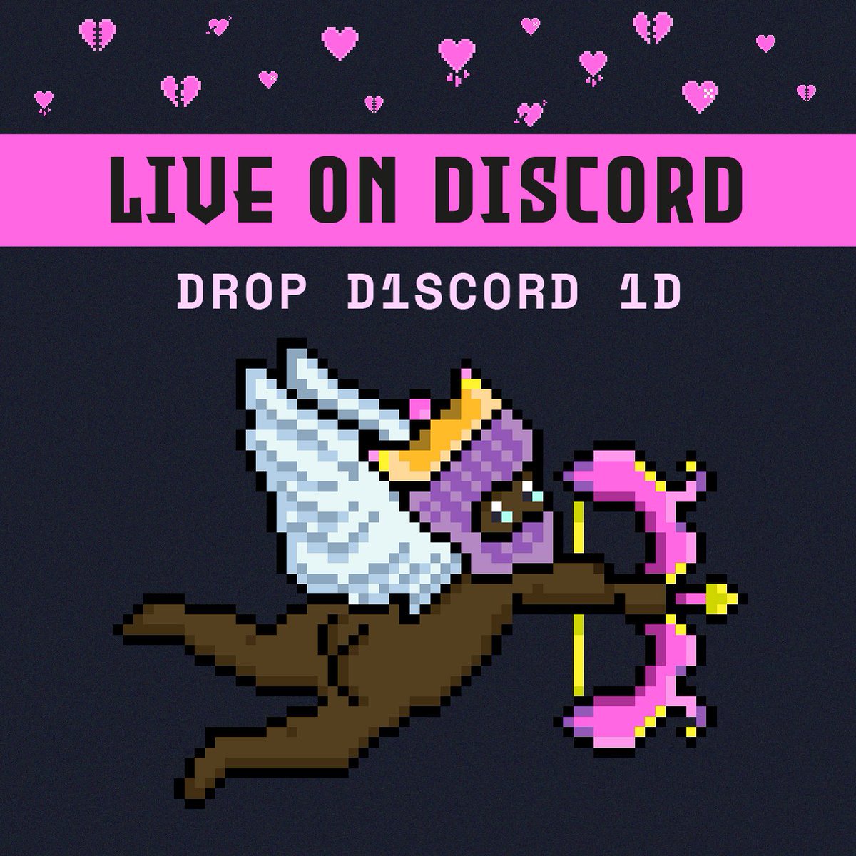 Venom_Cupid's tweet photo. Discord is Open!❤️‍🔥 

Join our Discord within 48 hours  to be WL along with a FREE mint giveaway ! 

🏹RT + FOLLOW + comment 🏹

Discord: https://t.co/gUwexHq05B https://t.co/a20N8GuMYP
