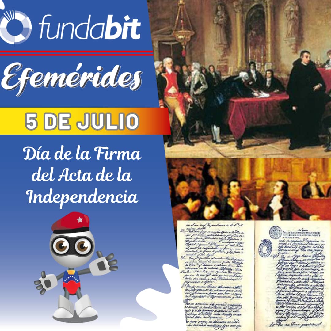 #Efeméride| Hoy Venezuela conmemora el 212 aniversario de la declaración de su Independencia.

Tal día como hoy el Supremo Congreso de 1811 declaró a Venezuela como un Estado libre, independiente y soberano.

#IndependenciaDeLaPatria
#SomosFundabit