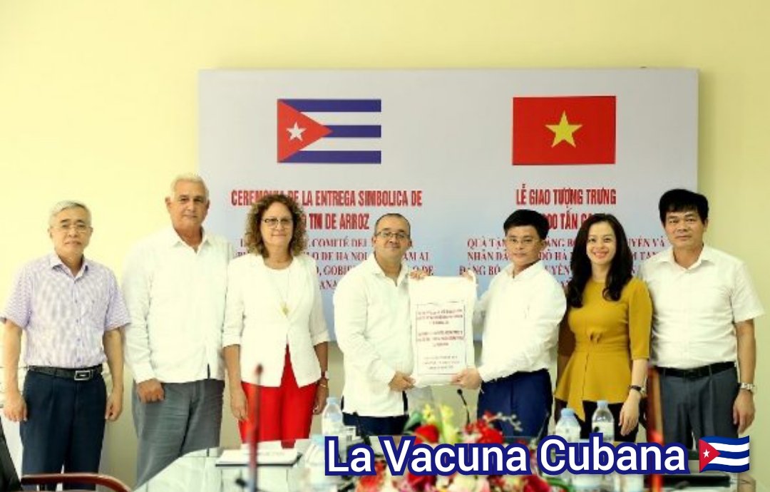 El hermano pueblo de Vietnam realizó una donación a #Cuba de 2000 toneladas de arroz. En momentos donde la crisis económica del país nos hace vivir momentos difíciles la solidaridad de pueblos hermanos adquiere un valor y una trascendencia extraordinaria. #CubaViveyVence