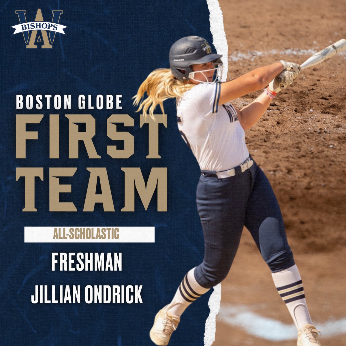 goAWathletics's tweet photo. SOFTBALL: Congrats to Freshman Jill Ondrick for being named @bglobesports First Team All-Scholastic! @bishopssoftball https://t.co/KB7yAK7yts