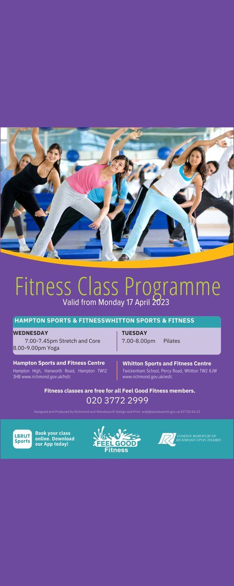 We are offering a FREE Pass to one of our fitness classes!  Please get in touch for further information!