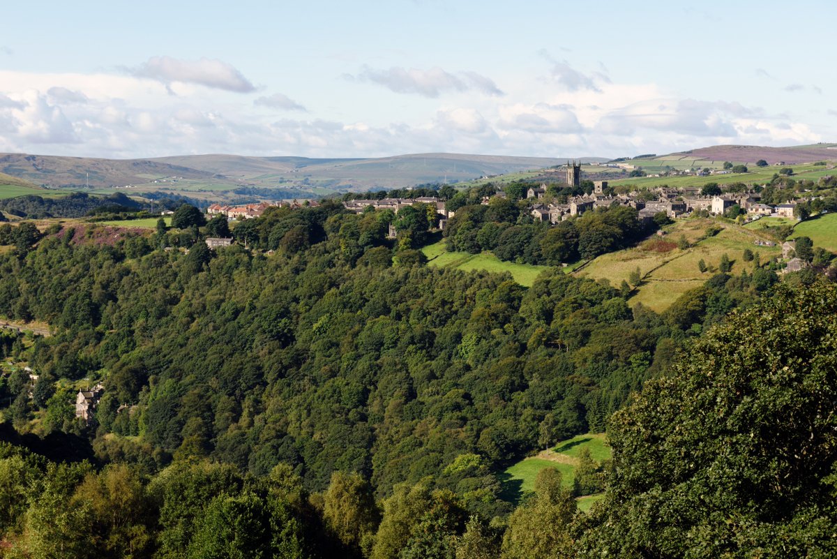 HardcastleNT's tweet photo. Happy Yorkshire Day from all the team at Hardcastle Crags. What a view. 💛🤍#yorkshireday #hebdenbridge https://t.co/1UHdAFYnoH