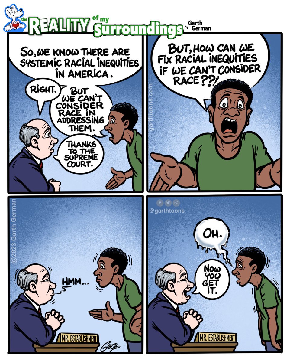 It’s how we stay stuck in the status quo. 

Follow for more cartoons!

#racialinequities #racism #systemicracism #systemicoppression #AffirmativeAction #SupremeCourtDecision #SupremeCourt #Diversity #equity #inclusion #Politics #webcomic #webcomics