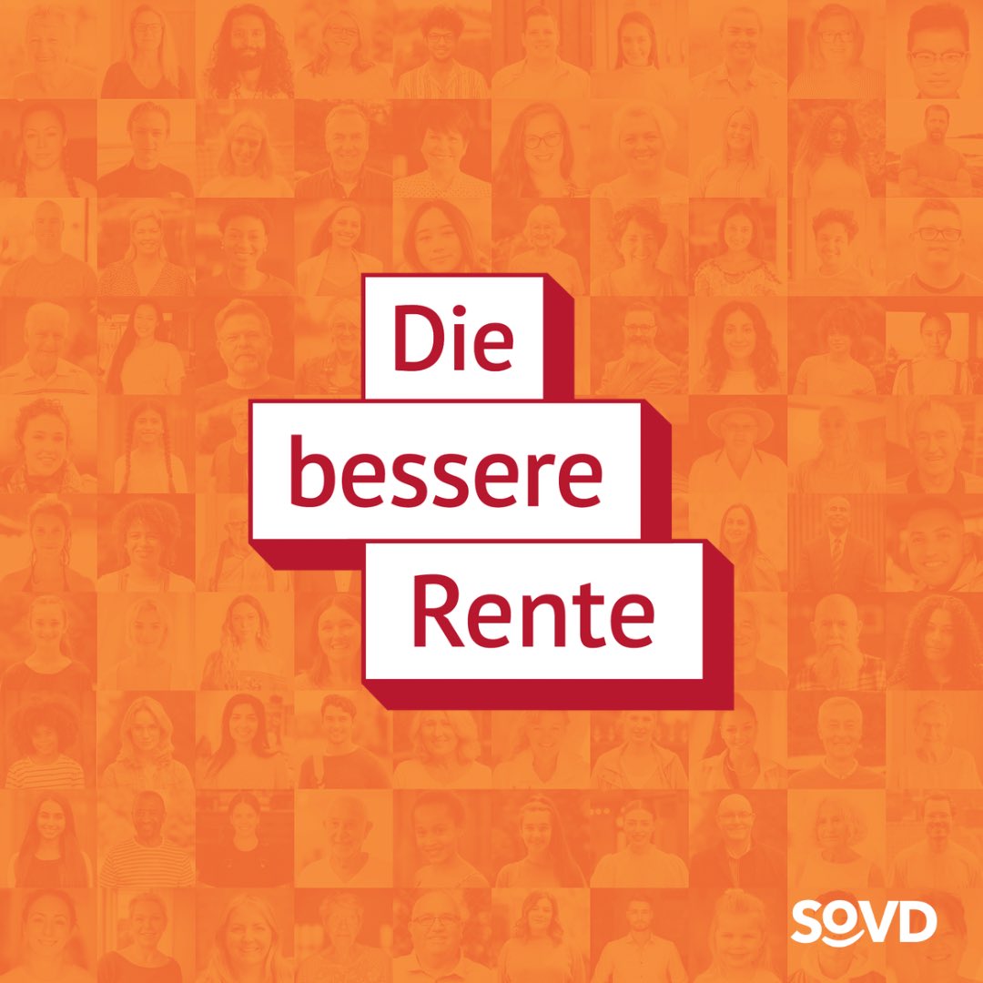 SoVD_Bund's tweet photo. 🆕 Am 01. Juli sind die Renten gestiegen. Parallel dazu starten wir unsere Rentenkommunikation „Die bessere Rente“.
 
❓Worum geht es?
Die gesetzliche Rente in Deutschland ist mit einigen Mythen behaftet, die sie zu Unrecht in einem falschen Licht dastehen lassen. An dieser Stelle kommen wir ins Spiel und räumen mit Unsicherheiten und Ungeklärtem auf. Wir glauben an dieses umlagefinanzierte System der Alterssicherung, auch wenn es einige Herausforderungen wie die demografische Entwicklung unserer Gesellschaft meistern muss.

❓Was wollen wir erreichen?
Die Rente soll durch Information und Aufklärung den Menschen nähergebracht werden. Es gilt, die klaren Vorteile des bestehenden Systems bekannter zu machen, das Vertrauen in die gesetzliche Rente zu stärken und über Nachteile und Risiken anderer Reformvorschläge zur Rente aufzuklären. Gleichzeitig geht es uns darum, „Die bessere Rente“ für alle zu erreichen. Dafür müssen Reformen her, aber am bestehenden System. Die gesetzliche Rente muss gestärkt werden – und das schnell.

❓Warum sehen wir das so?
Die umlagefinanzierte Rente, wie wir sie haben, ist sozial, solidarisch und sicher. Aber: Sie hat ein schlechtes Image. Und auch wenn laut aktueller Vorausberechnung die demographische Belastung weniger schwer ausfallen wird, stellt unsere älterwerdende Gesellschaft natürlich eine Herausforderung für alle unsere Alterssicherungssysteme dar.
Leider wurden in den letzten Jahren gezielt Zweifel um die Zukunftsfähigkeit der gesetzlichen Rente gestreut und die Sorgen vieler Menschen von interessierter Seite genutzt, um eigene – politische wie wirtschaftliche – Interessen in die Diskussion einzubringen. Gezielte Des- und Fehlinformation hat die Verunsicherung und das sinkende Vertrauen noch befeuert.

👩🏼‍💻Mehr Informationen im Artikel unserer exklusiven Medienpartnerin, der @SZ:
https://t.co/Sp65Zl4IWX
Hier geht es zur neuen Rentenseite des SoVD: 
https://t.co/2H9u5mbawg
 
#DieBessereRente #GesetzlicheRente #Alterssicherung #Solidarität #Vertrauen #Reformen #Nachhaltigkeit #DemografischeEntwicklung #Sozial #Sicher #Rentenmythen #Aufklärung #Information #Zukunftsfähigkeit #Alterssicherungssysteme