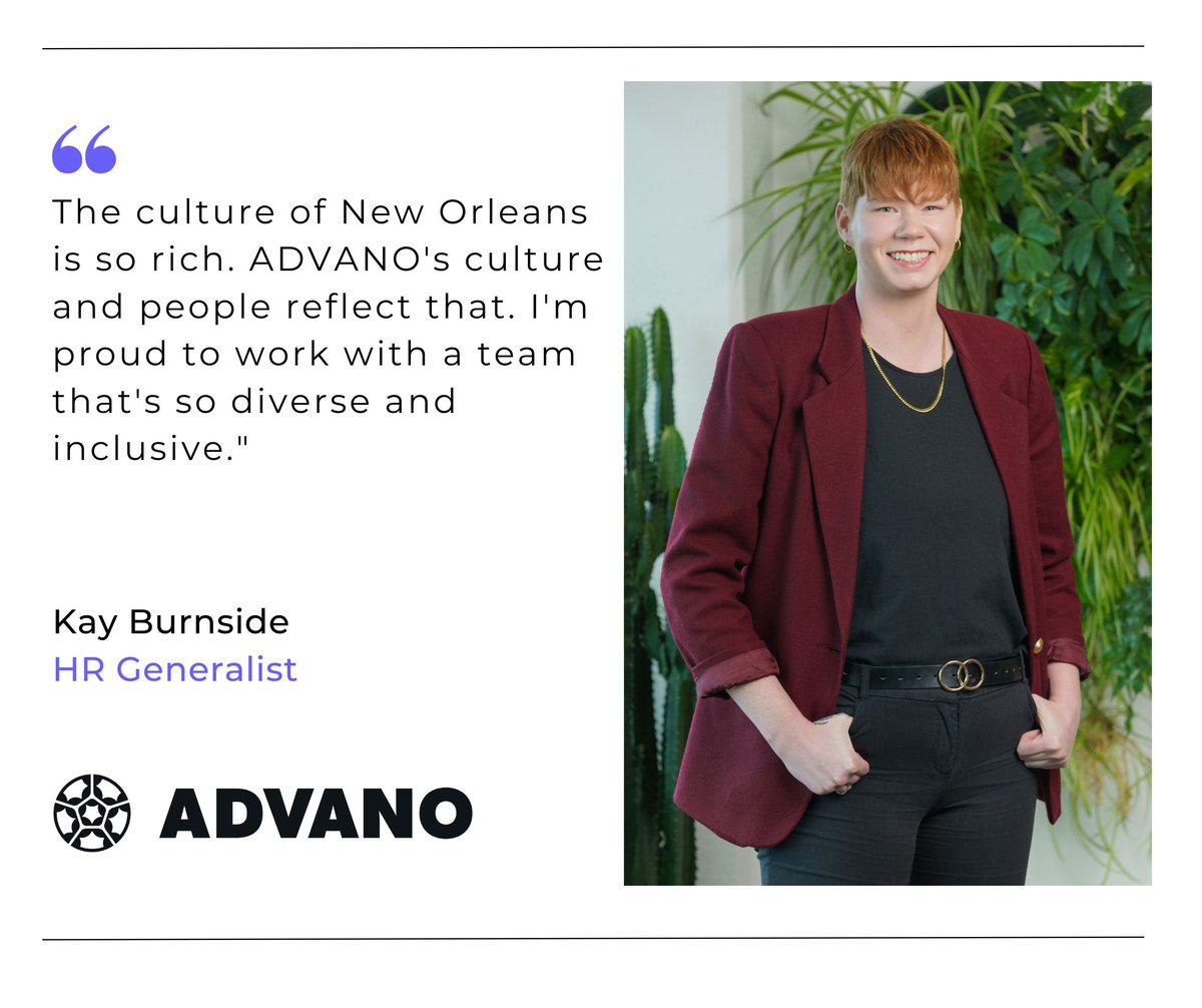 ADVANO’s team member spotlight of the week is Kay Burnside. Kay is the HR Generalist at ADVANO. They have played a pivotal role in developing ADVANO's people and culture. Our team has continued to flourish as a result of Kay's support and guidance.

#hrgeneralist #people #culture