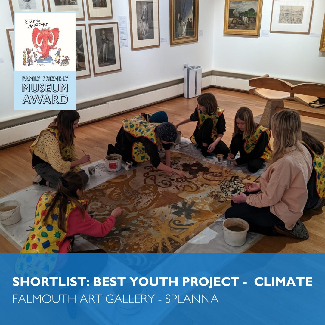 Shortlisted: @FalmouthArtGall Splanna is the gallery's youth club for ages 11-14. It empowers young people to explore the climate emergency through art, conversation & peer support. A genuinely youth-led project, members are supported with food & travel. #FamilyFriendlyMuseum