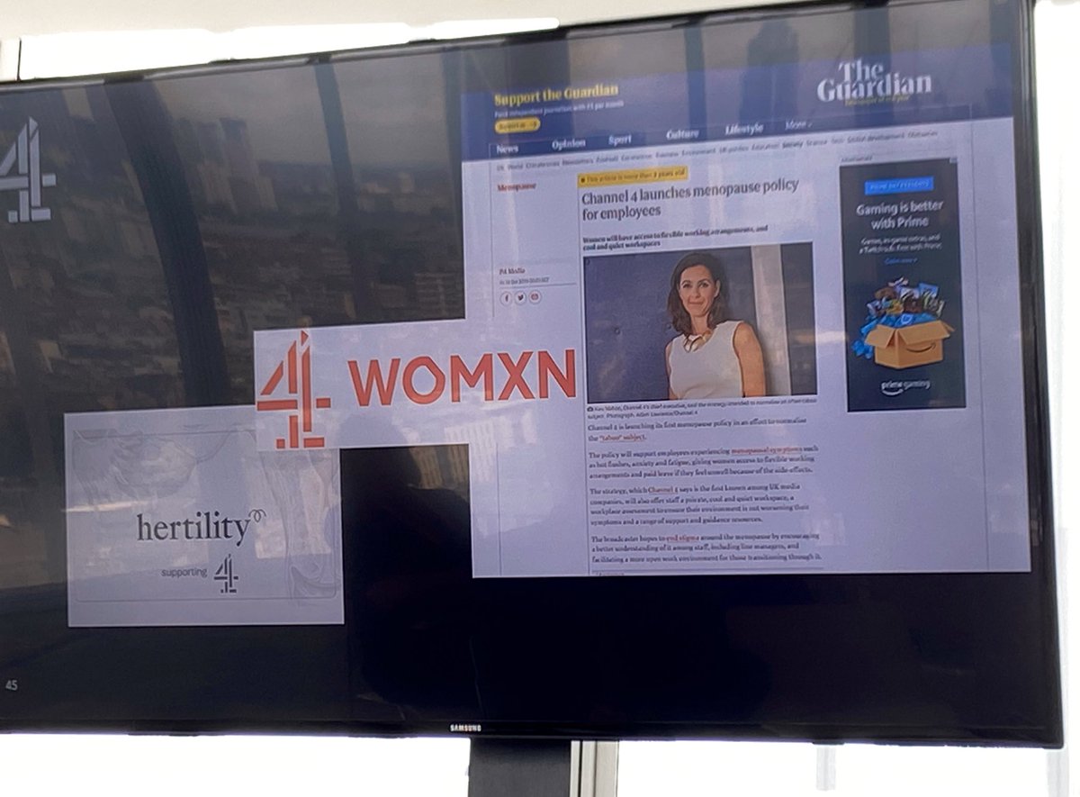 Wow - <a href="/Channel4/">Channel 4</a> has not only launched a menopause policy, but also pregnancy loss support, and hormone testing to screen for fertility issues. What an incredible commitment to women’s health and well-being #fairertravelweek