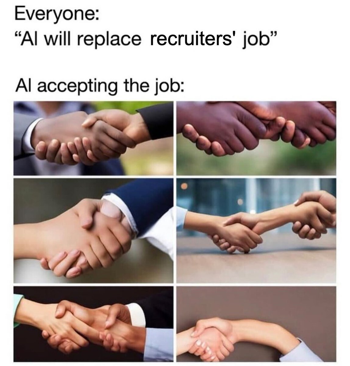 #AI may be smart, but it can't compete with the power of a recruiter's charm and wit! 😄🤝 Human touch will always be the secret ingredient in successful hiring! 

#RecruitmentTechnology #FutureOfWork #recruitmentagency #recruitmentagencies #talenttech