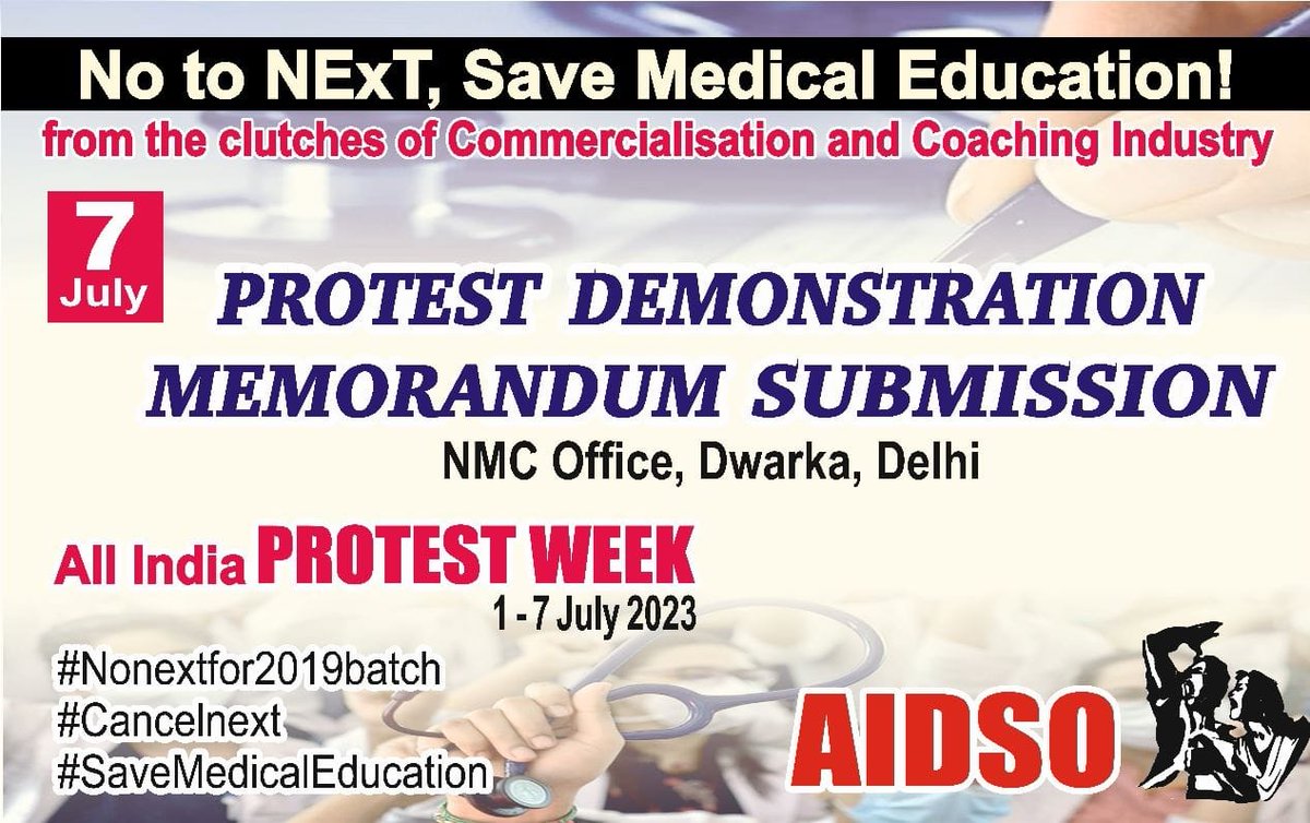 #NotoNext
#Savemedicaleducation 
#AIDSO_AIC