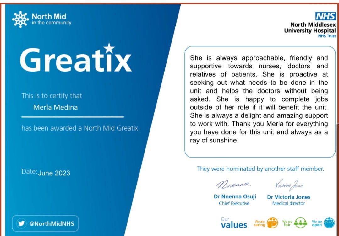 As a Nurse, I don't need a prescription to give compassion, administer support and dispense love and care to my patient and colleagues. Thank you for this prescription: @GreatixNMUH
@NorthMidNHS