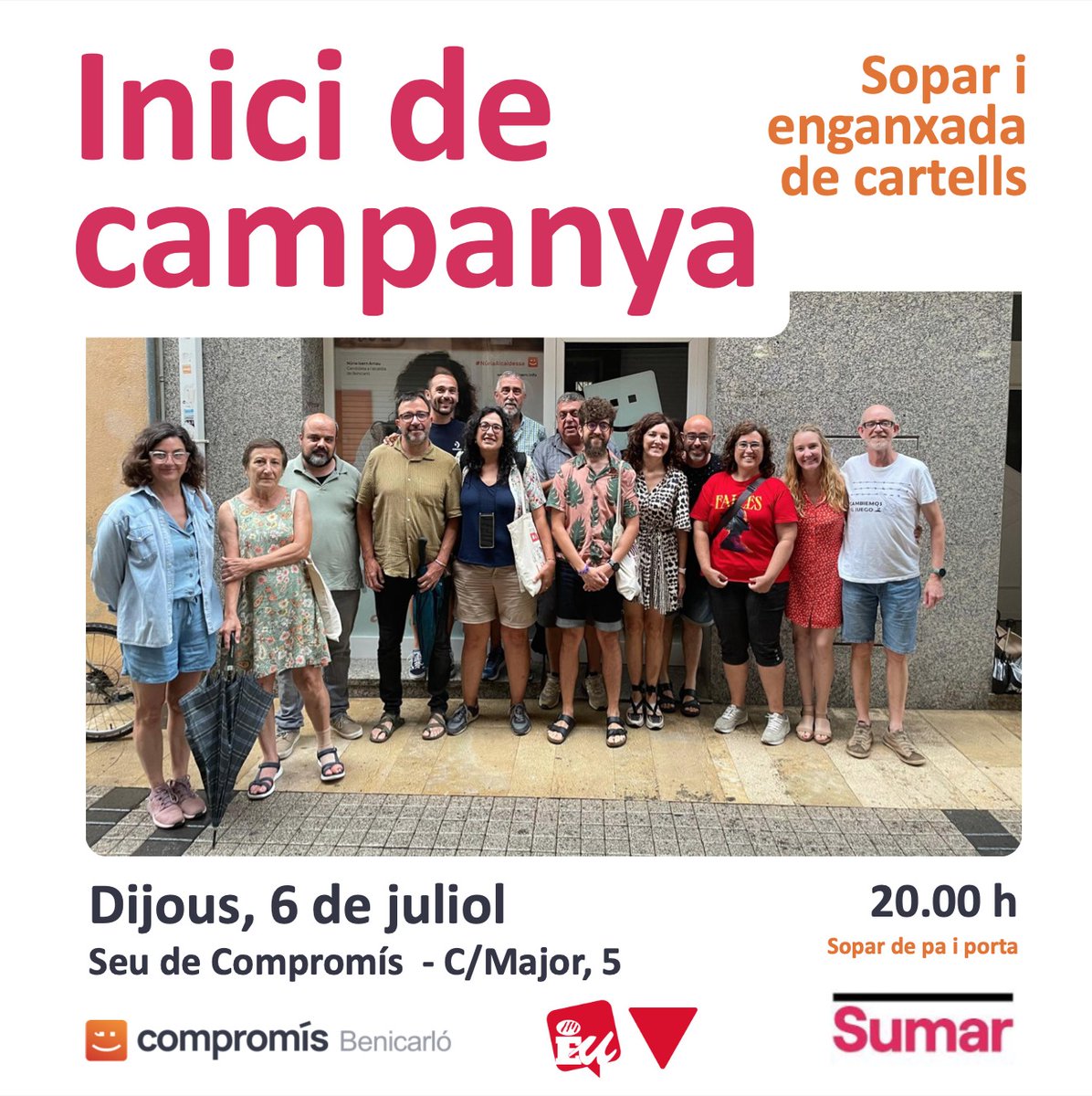 Ei, que tornem a estar d'eleccions!! Demà a mitjanit arranca de nou la campanya. Esta vegada la de les eleccions estatals, on acudim de la ma de SUMAR i ho fem al costat d'altres 14 organitzacions de l'Estat amb l'objectiu de frenar la dreta i l'ultradreta. No us quedeu a casa