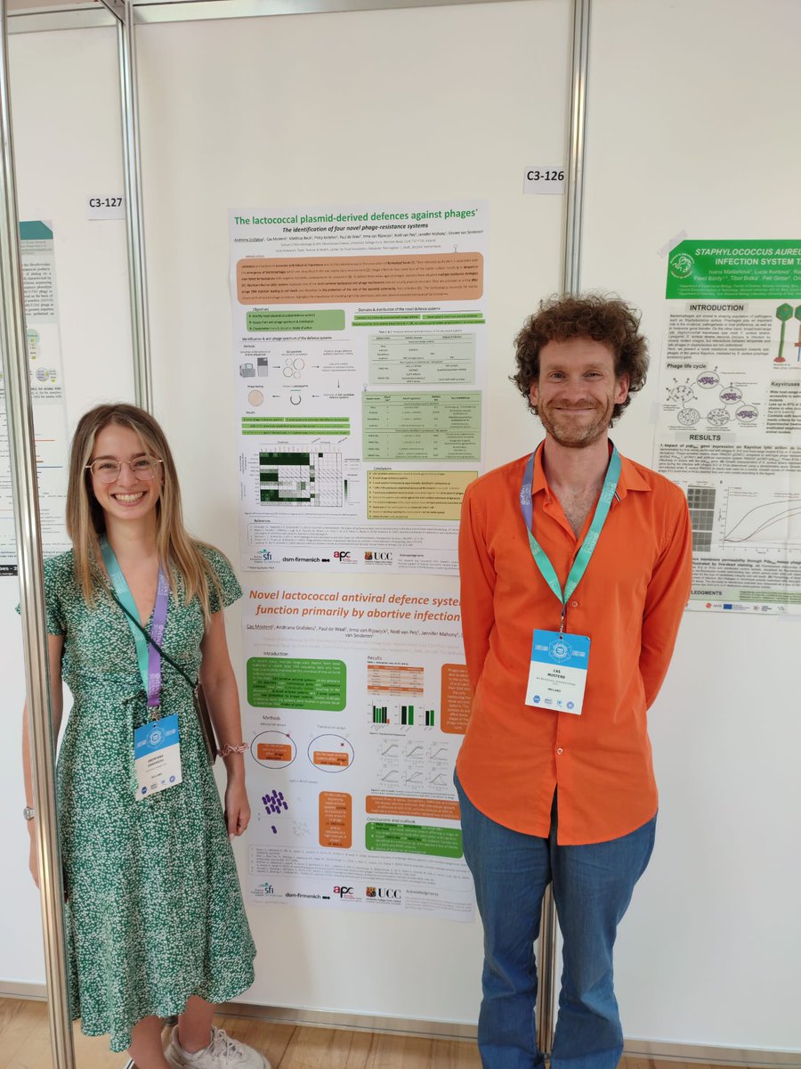 AGrafakou's tweet photo. Happy to represent @VanSinderenLab in @VoM_2023
Find Cas Mosterd and myself (C3 126) to learn more about #Lactococcus and #antiphage systems.
Thanks @VirusOfMicrobes for the organization https://t.co/Bo7b4u4BZp