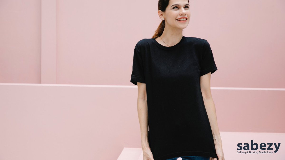 sabezyessential's tweet image. &quot;Elevate your everyday outfits with a perfectly fitted black T-shirt. A staple that goes with everything. #BlackTees #VersatileFashion #Sabezy