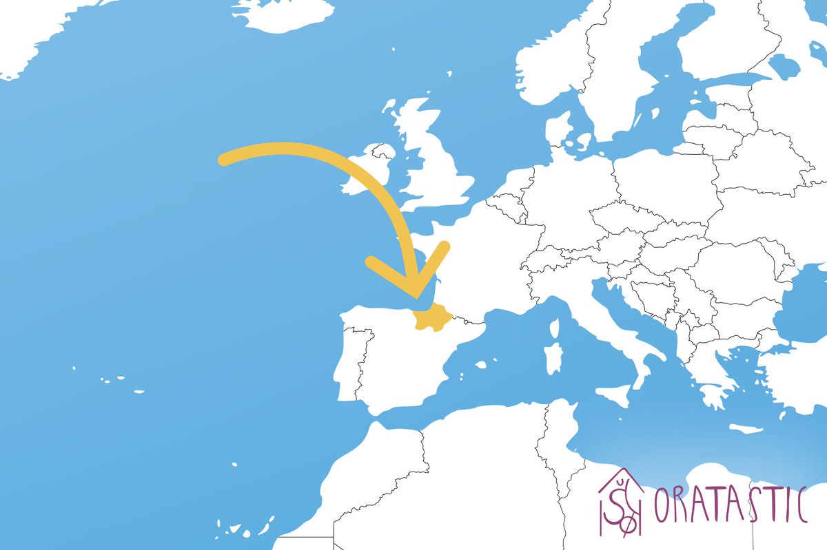 oratastic's tweet photo. BASQUE is our today's #LanguageOfTheDay 
🧵1/ This language has some 750,000 native speakers in the region that is shown below on the image in the western Pyrenees in Spain and France. 💫 
ISO 639-3 code: eus
#langtwt #basque https://t.co/yCGqPFGi2a