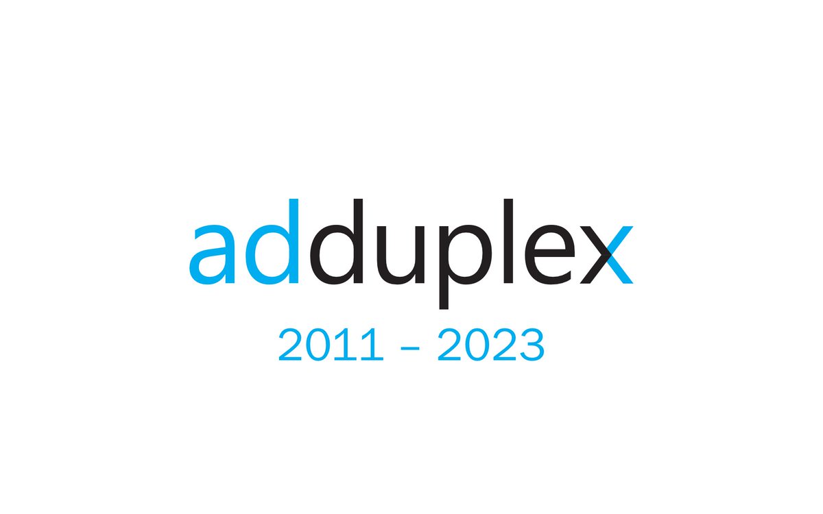 After more than 12 years of serving the Windows developer community it’s finally time to make the call and shutdown AdDuplex.

Thank you for being with us and helping us! Hope we helped you as well.

Here's the wind down timeline:
blog.adduplex.com/2023/07/05/add…