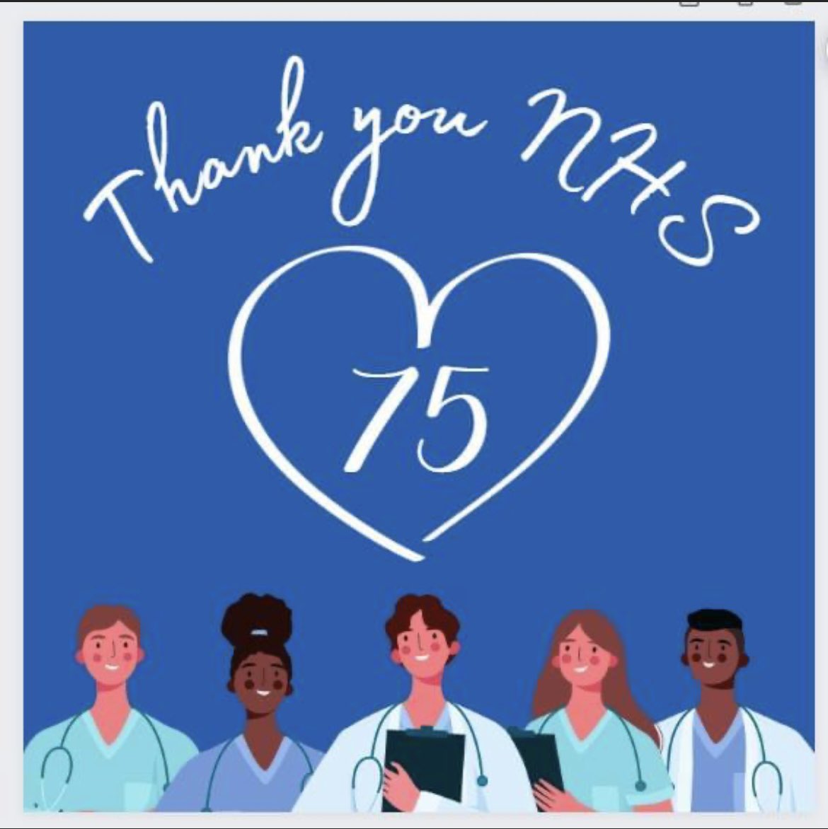 mortongraham's tweet photo. I am very proud indeed to have contributed 50 of the 75 years in the NHS! Look after it and don’t take it for granted! ❤️❤️❤️ xxx https://t.co/6lasEQiYBS
