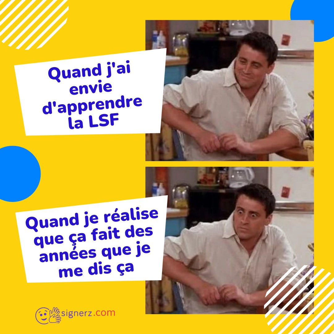 LSF_facile's tweet photo. Plus d'excuse pour ne pas apprendre la langue des signes française.
Signerz est accessible 7/7 H24 pour 1 euros par jour 🤗
C'est moins cher qu'une box internet !
Qui rejoint l'aventure ?
👉 https://t.co/CLryPMllqM 💻
#languedessignes #elearning #sourds #memecredi https://t.co/NwzF8GHVXE