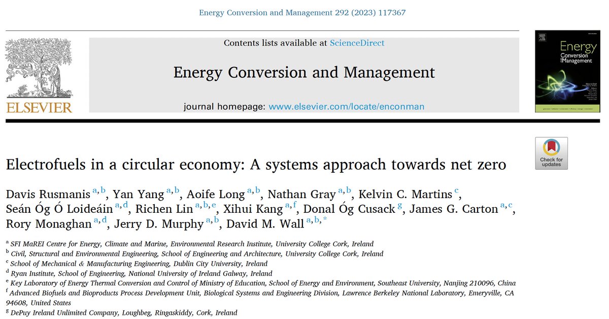 JerryDMurphy66's tweet photo. An exemplar of @scienceirel @MaREIcentre @eriucc collaboration with multiple academic partners (@UCC @uniofgalway @DCU @BerkeleyLab @SEU1902_NJ) & industry @DePuySynthes plotting #circulareconomy decarbonisation pathways for #hydrogen & #electrofuels
See: https://t.co/icGUqEi0FP https://t.co/M20gmZZE8C