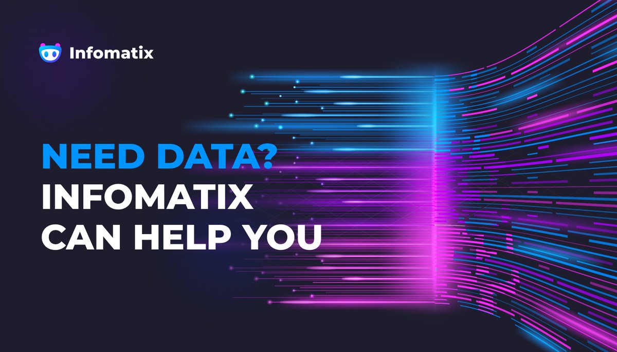 Looking for exclusive datasets and niche information❓ Look no further than Infomatix! Discover unique data to fuel your research, analysis, and business success. Visit → infomatix.io

#DataSourcing #InfomatixPlatform #Datasets