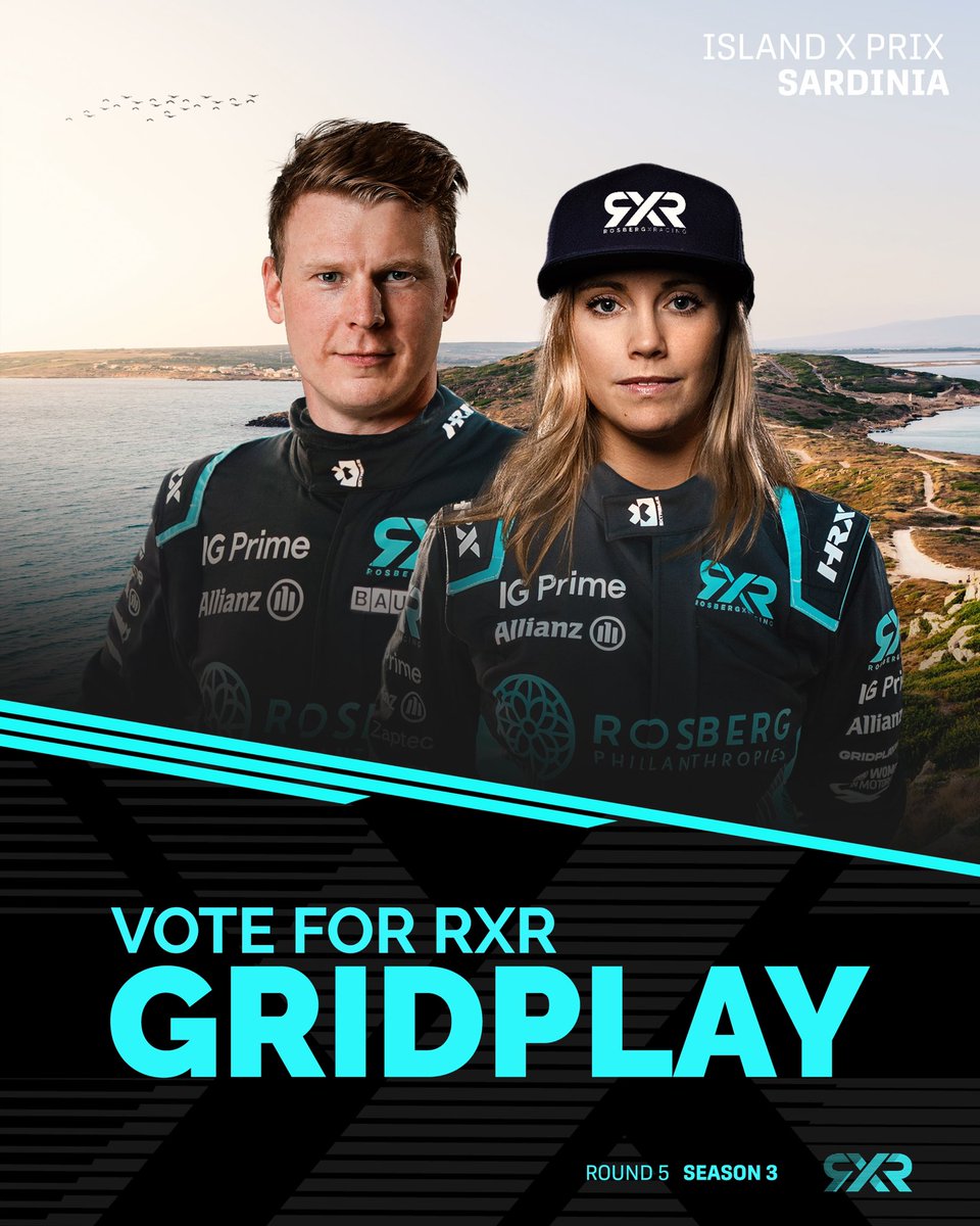 Gear up, RXR fans! The Island X Prix is here, and GridPlay is officially open! Your votes could turbocharge our chances! Head to gridplay.extreme-e.com now and cast your votes for our drivers. Your votes will dictate our starting spot - so let's start on top! 🙌🏻