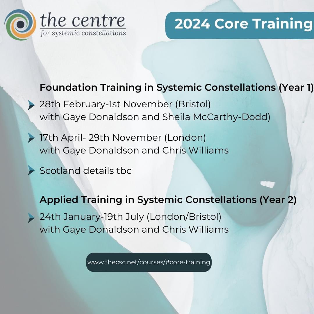 thecentre_csc's tweet image. Ready to take your first step in systemic constellations, and personal and professional enhancement? Head to thecsc.net/courses/#core-… 

#foundationtraining #selfdevelopment #professionaldevelopment #cpd #personalgrowth #connectivity #systemicconstellation