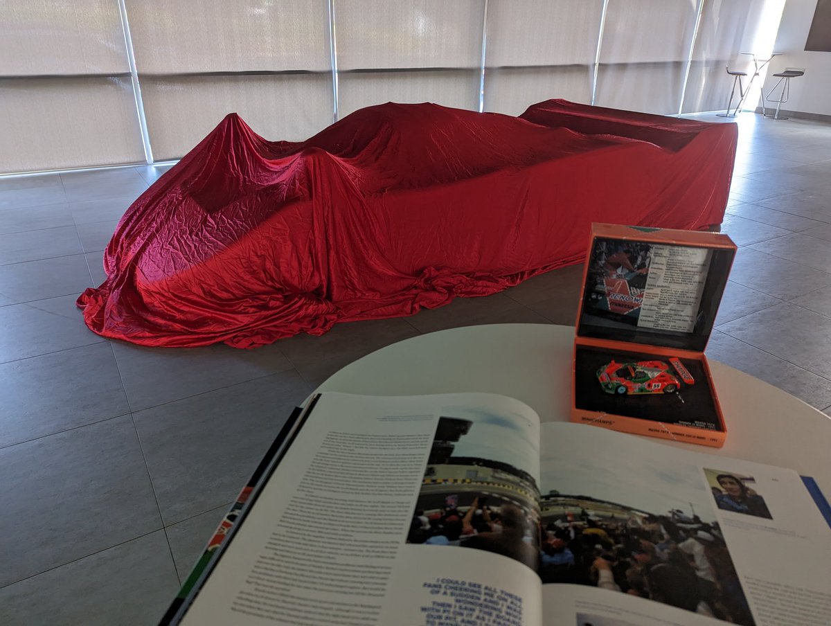 Trevor_Aston's tweet image. When you arrive at work to find one of the most iconic Le Man's winning cars of all time casually hanging around #Mazda #Mazda787B #GFOS