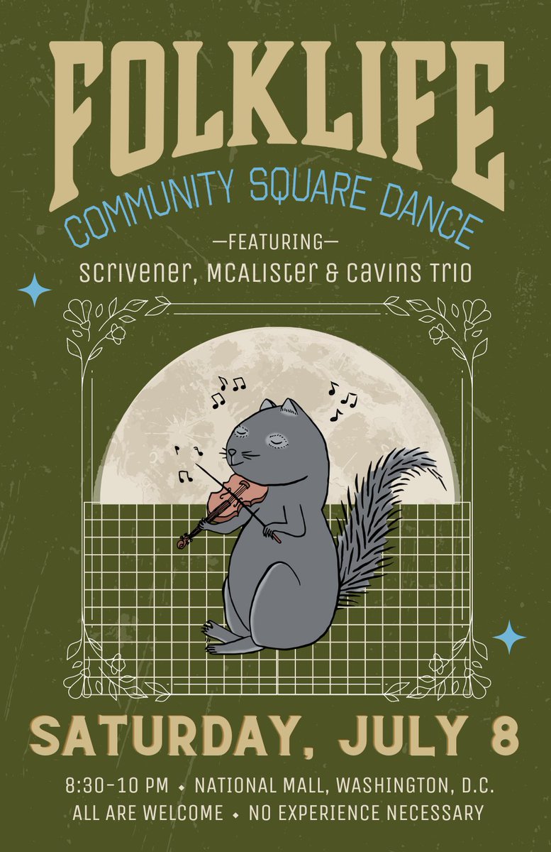 DCSquareDance's tweet photo. We are very excited to be teaming up with @SmithsonianFolk for this square dance on the National Mall on Saturday nite! Come celebrate Ozark music and dance with us. It's free! https://t.co/1EqitYq6mF
