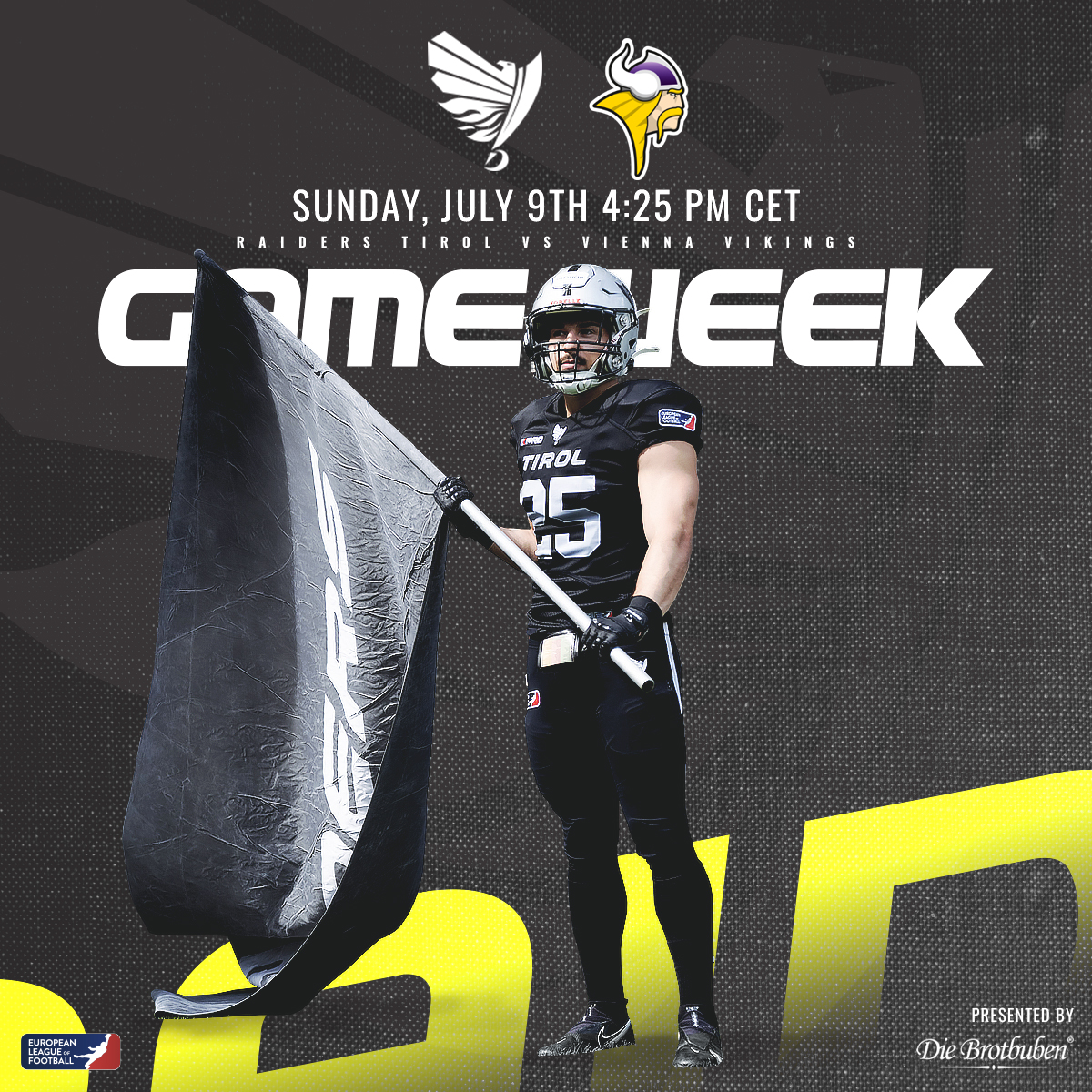 Alright: IT‘S VIKINGS RIVALRY WEEK! 🔥 ⚫️🆚🟣Because of the long history of both teams, this game is going to be special. We need you on our mission to defend our home. Get your tickets now! ➡️ ticketmaster.at/event/raiders-… #WeAreRaiders #weareEurope
