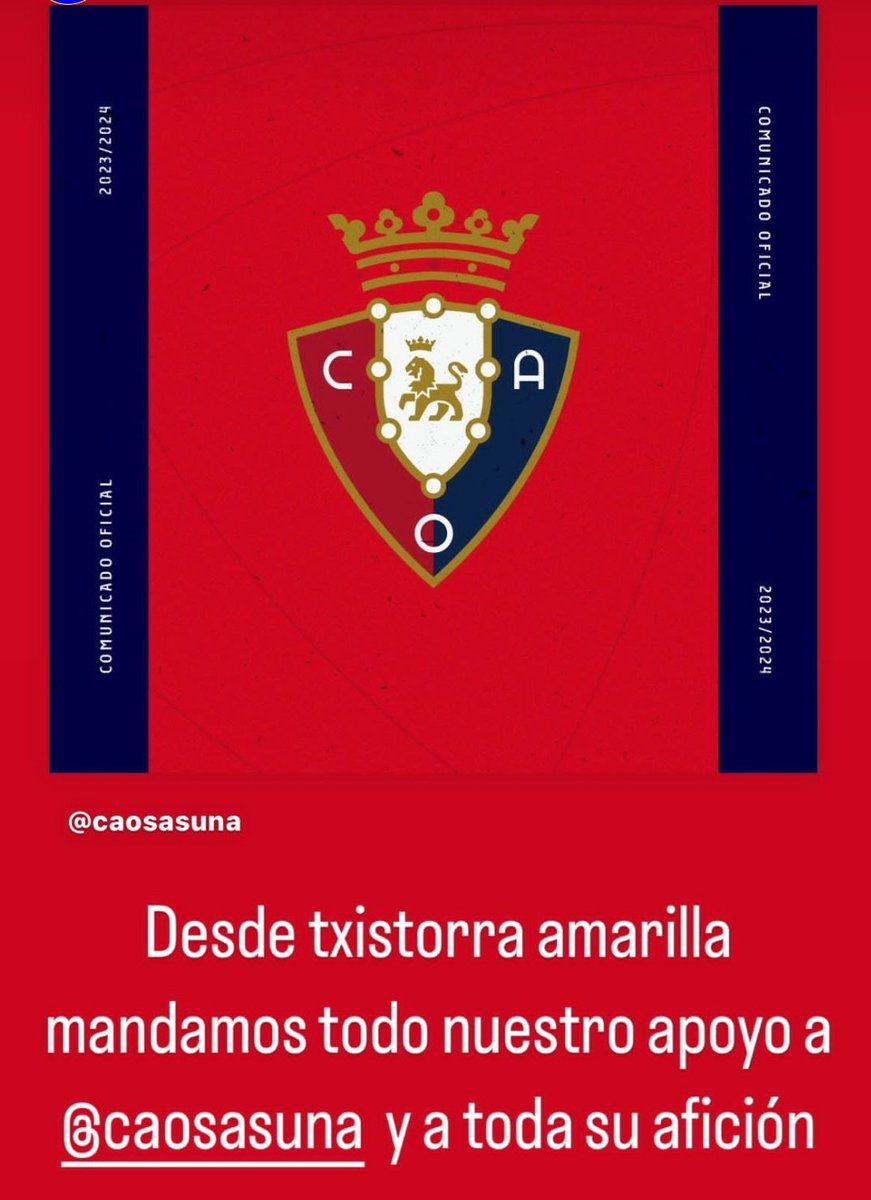 Desde Txistorra Amarilla queremos dar todo nuestro apoyo a nuestros hermanos rojillos y gritar lo más alto posible: "Fuerte con los débiles, débiles con los fuertes"