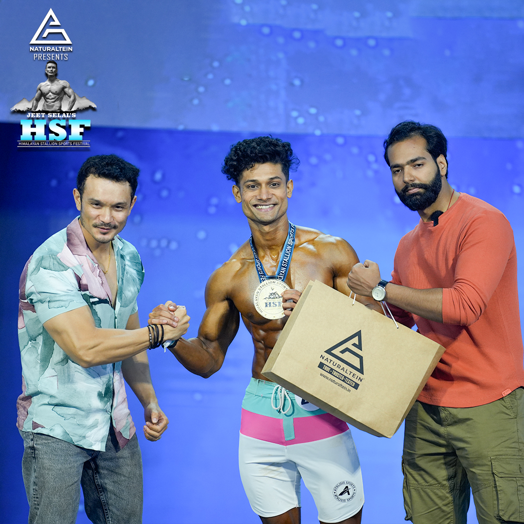 hsf_expo's tweet photo. The Winner of Class D Men’s Physique, The Gold Medalist #harshallkunwwar 🥇

We congratulate for your achievement at @hsf_expo by  @JeetSelal  , Presented by  #NaturalteinIndia 

#hsf #hsfexpo2023 #hsfexpo #jeetselal #jeetselalaesthetics #expo #sports #bodybuilding https://t.co/Ke3Ng6FMum