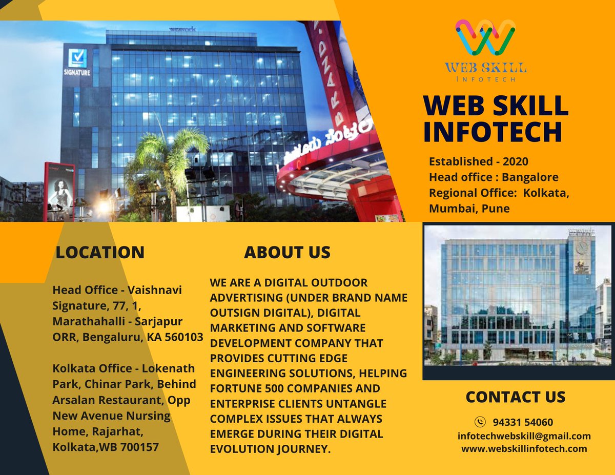 WebSkillIT's tweet photo. 𝙒𝙀 𝘼𝙍𝙀 𝘼 𝘿𝙄𝙂𝙄𝙏𝘼𝙇 𝙊𝙐𝙏𝘿𝙊𝙊𝙍 𝘼𝘿𝙑𝙀𝙍𝙏𝙄𝙎𝙄𝙉𝙂, 𝘿𝙄𝙂𝙄𝙏𝘼𝙇 𝙈𝘼𝙍𝙆𝙀𝙏𝙄𝙉𝙂 𝘼𝙉𝘿 𝙎𝙊𝙁𝙏𝙒𝘼𝙍𝙀 𝘿𝙀𝙑𝙀𝙇𝙊𝙋𝙈𝙀𝙉𝙏 𝘾𝙊𝙈𝙋𝘼𝙉𝙔 
#digitalmarketingservicescompany #webdevelopmentcompany #outdoorvideoadvertising #outsigndigital #webskillinfotech https://t.co/GmNDzBdX5q