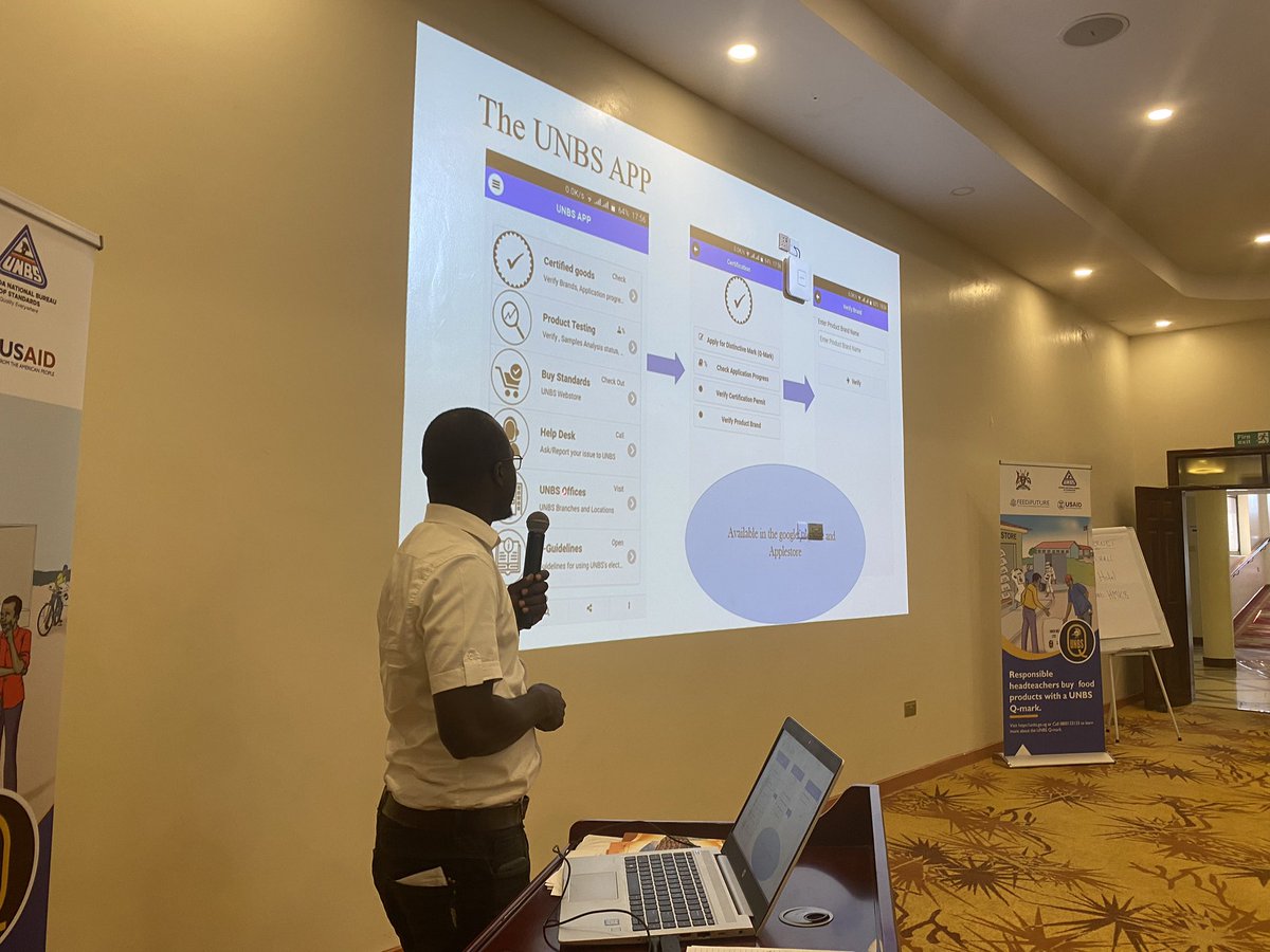 Mr. <a href="/CeNasaba/">nasaba john ceasar</a>, Senior Surveillance Office <a href="/UNBSug/">UNBS</a> Mbarara, emphasizes school heads to embrace technology &amp; use it to verify the standard of the products by using the UNBS APP. 

He encourages them to download the app on play store &amp; App Store