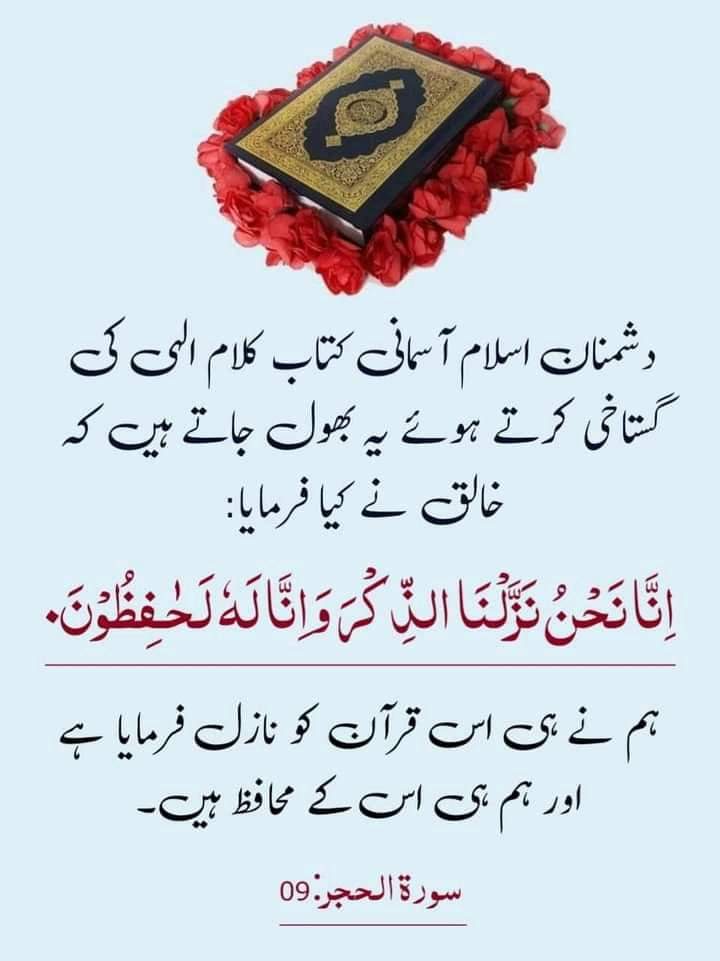 میں بحثیت مسلمان سویڈن میں قرآن مجید کی بے حرمتی کی شدید الفاظ میں مزمت کرتی ہوں
#قرآن_ہماری_جان