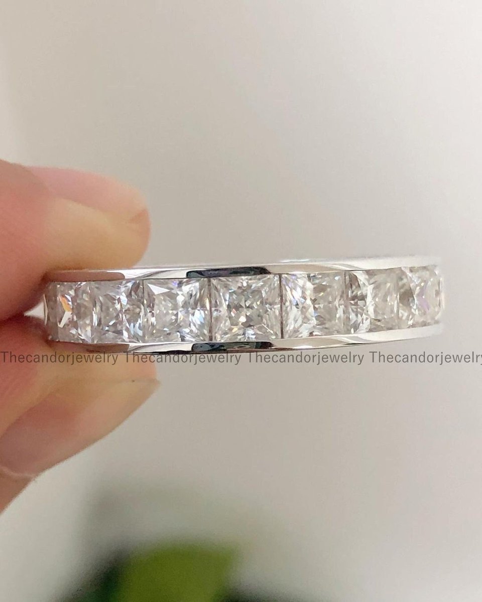 thecandorjewel's tweet image. Full Eternity Princess Cut Ring Engagement Wedding Band etsy.me/44y2NFc #whitegold #princessring #weddingband #bezelset #engagementringband #antiqueband #promiseband #foreverring #matchingband #simpleband