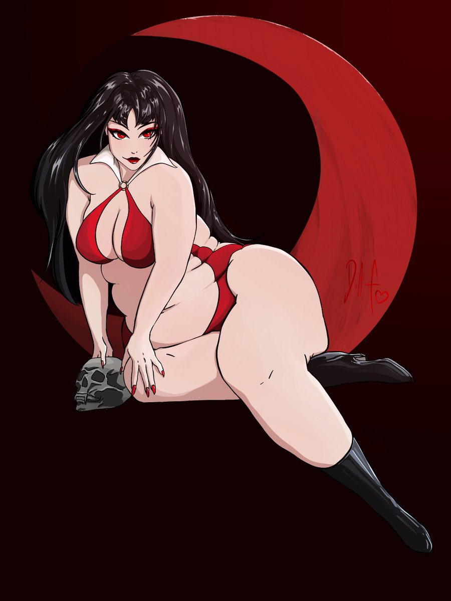 _Domino_Effect's tweet photo. #Vampirella is finished~~~ DM me for commissions <3 https://t.co/CVxJF0QYQs