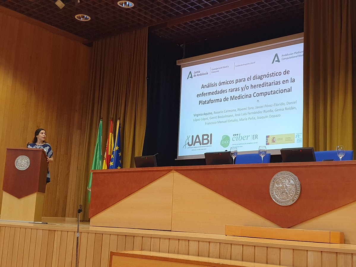 CSVS_es's tweet photo. Virginia Aquino @ClinicalBioinfo muestra #CSVS y #SPACNACS, los servidores de variación genética de la población española @CIBERER @FProgresoysalud @NoInvisibles @FEDER_ONG @RarasReales @ibis_sevilla https://t.co/moxnT7wvUB