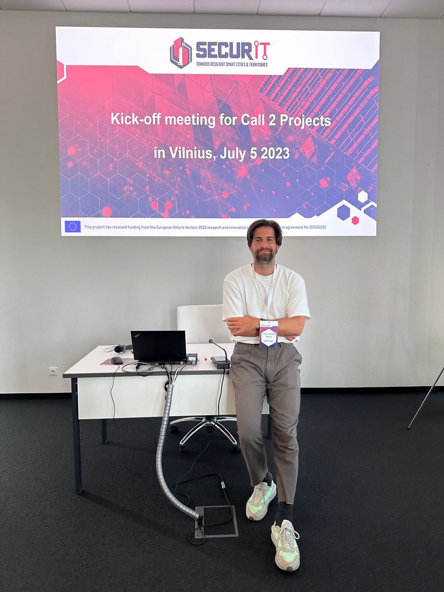 AirTraceIO's tweet photo. Se ha presentado en Vilnius capital de Lituania, el proyecto FlowGuard desarrollado por Airtrace y @NeoradixS Gracias a @SecurIT20 por haber seleccionado nuestro proyecto enfocado en la ciberseguridad para la protección de infraestructuras hídricas críticas. https://t.co/pJBJYM3JdS