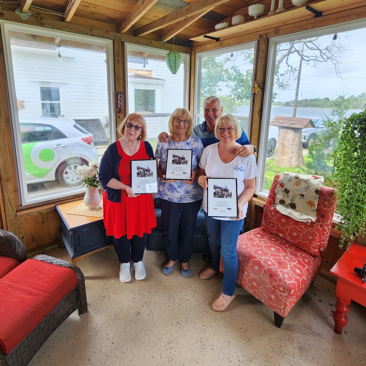 Ray & Chris Jacks, Ray's sister Eileen Jacks, & cousin Sheila, from England were in NS on a pilgrimage of sorts, to retrace where Ray & Eileen's father, #WWII Leading Aircraft Mechanic William Jacks, had served 80 yrs. ago from 1943-45 in the #FleetAirArm of the #RoyalNavy ...