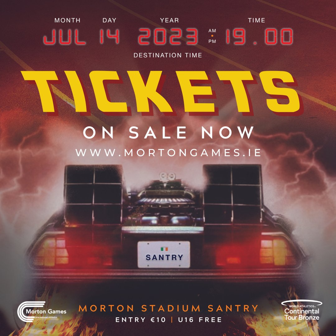 MortonGames's tweet photo. Tickets sale are flying faster than Sarah Lavin hurdles! Don't miss out https://t.co/uY7Ba2nBei 
#continentaltourbronze 
#BacktotheFever https://t.co/AWYknbrF89