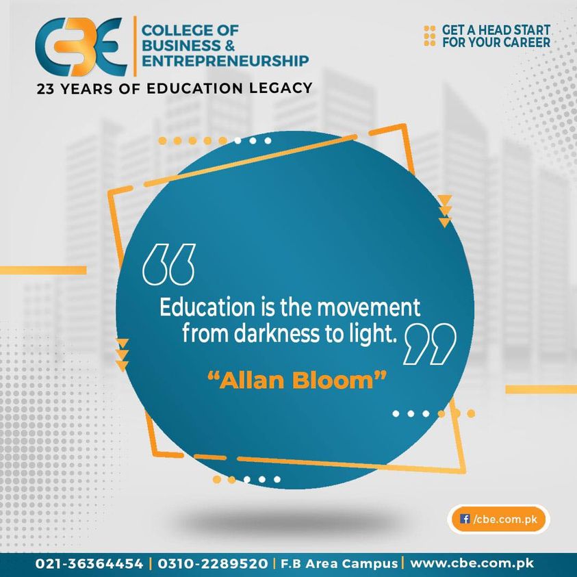 cbecollege's tweet photo. Unlock the transformative power of education for success! Believe, work hard, and let your dreams propel your journey! 🚀✨

 #EducationEmpowers  #UnleashYourPotential #college #business #entreprenuership #intermediate  #admissionsopen2023 #CollegeOfBusinessAndEntrepreneurship https://t.co/M8HIGVSLY0