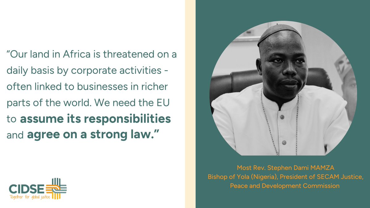 Cordaid's tweet image. ‼️Over 160 faith leaders worldwide have called on the EU for a strong Corporate Sustainability Due Diligence Directive to prevent further environmental damage &amp;amp; human rights abuses. #CSDD

Read the powerful statement here 🌍📢buff.ly/3XBSeyS