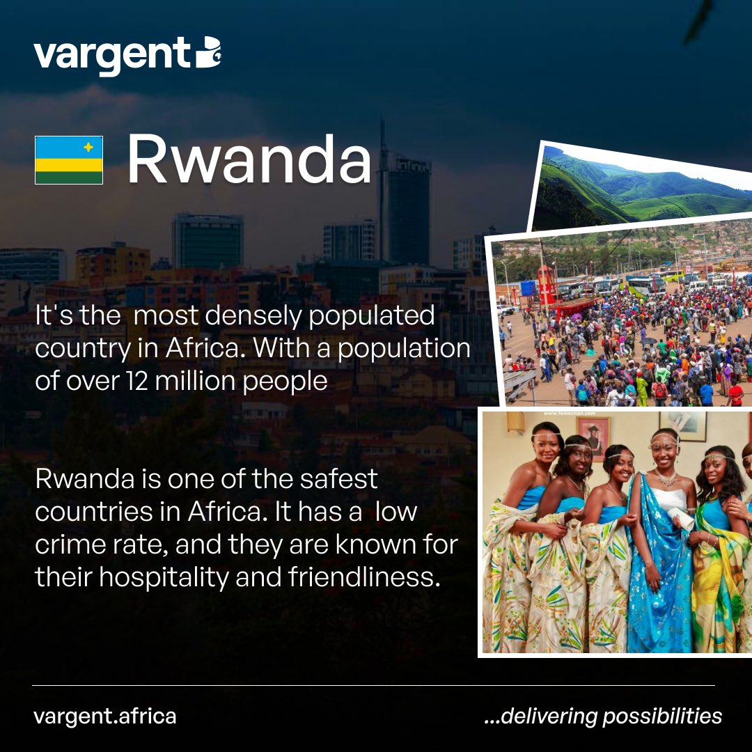 vargentafrica's tweet image. Discover the wonders of Rwanda🥰 a land of breathtaking landscapes, vibrant culture, and remarkable hospitality. 

#rewanda #vargentafrica #money #moneytransfer