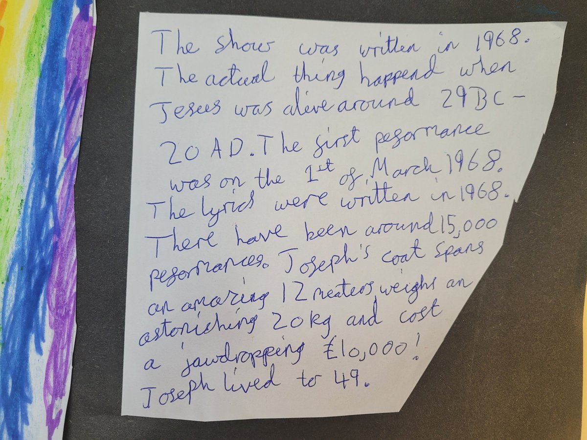 In Year 4 we have been making portfolios about a famous musical theatre production. Can you guess which one? <a href="/SeeStaceTeach/">Mr Stacey</a>