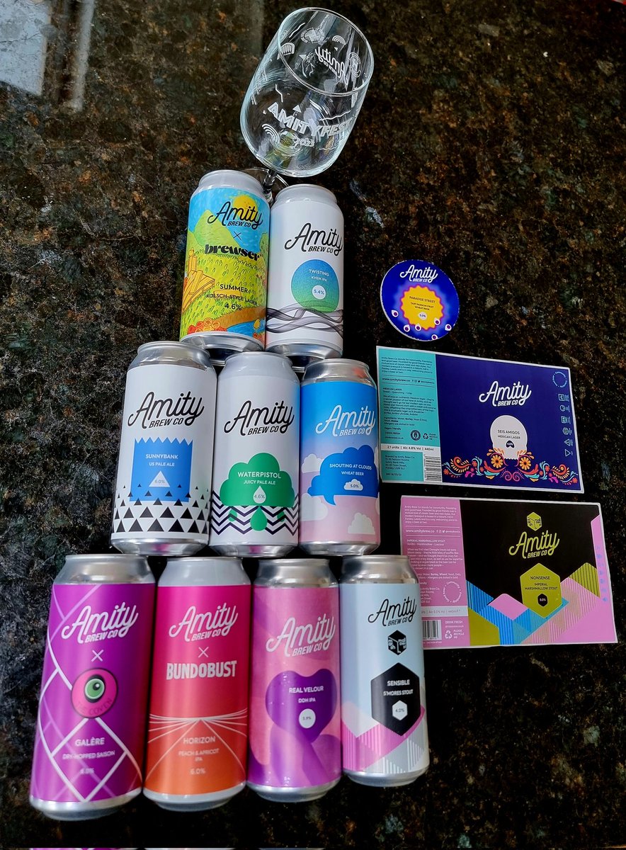 Nirdybird11's tweet image. A stonkingly good beer haul from @AmityBrewCo. Thanks @brewserbeer for doing the Collab #isittheweekendyet